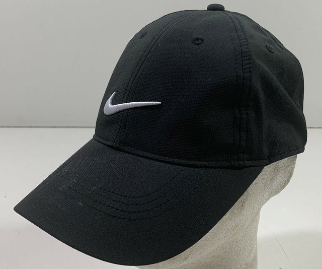Nike Legacy 91 Dri-Fit Black Adult Strapback Baseball Cap Hat White Logo | eBay