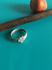 Bague Ancienne Trèfle Porte-Bonheur De Poilu En Alu WW1 Petit Doigt