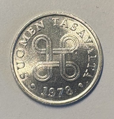 Finland 1 Penni 1978 KM#44a Nice Luster Uncirculated Small Aluminum Coin