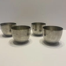 Set Of 4 Vintage Stieff Pewter P50 Jefferson Cups- No Engravings