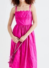 GAP EYELET MIDI DRESS Day dress standout pink Size XL NWT