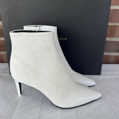 Rag & Bone Beha Boot White Leather Suede US 6.5 M EU 36.5 NEW MSRP $575