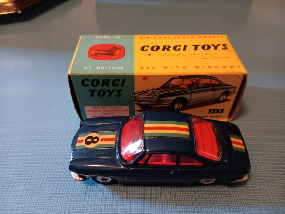 corgi toys simca 1000 coupé competition boite origine 315,trés rare couleur bleu - Photo 1/4