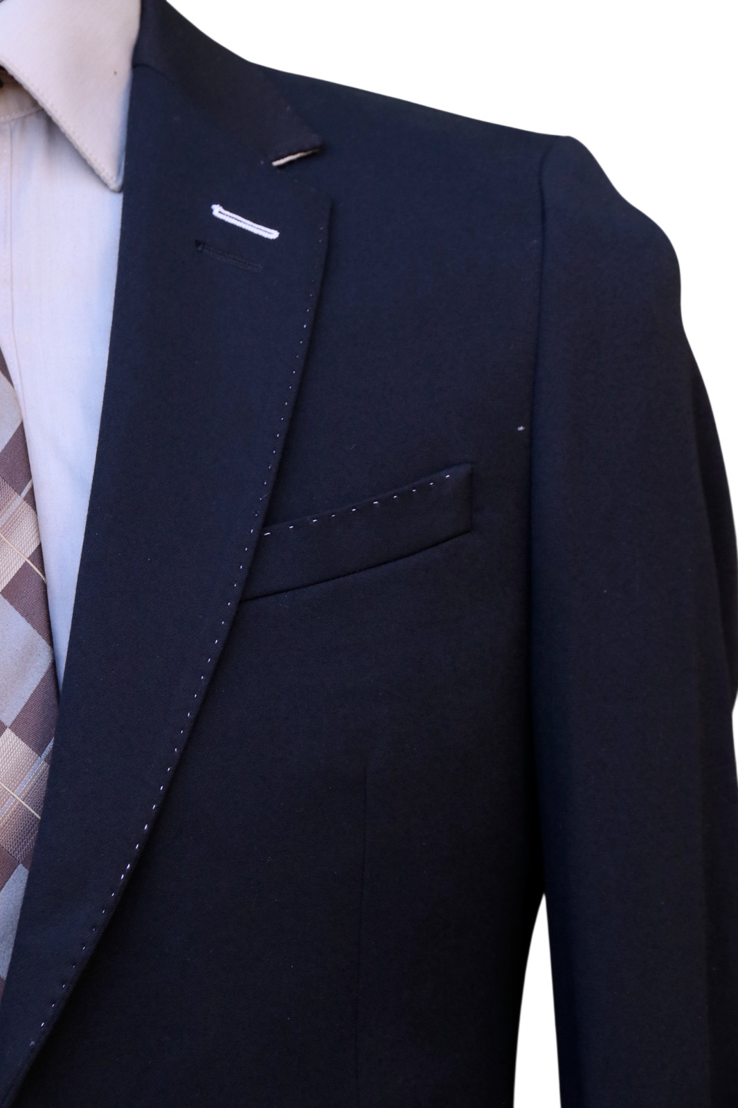 Maceoo Solid Black Unconstructed Two Button Trave… - image 3