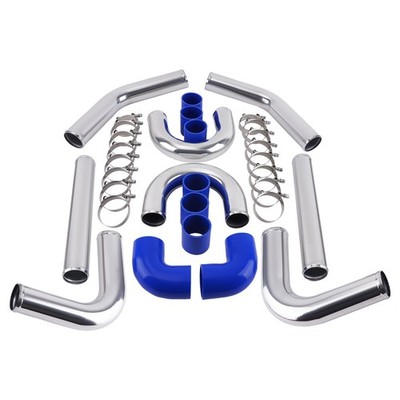 2.5  64MM Aluminium INTERCOOLER PIPING KIT UNIVERSAL Ladeluftkühler TOP