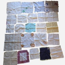 Set of 23 vintage handkerchiefs in assorted patterns