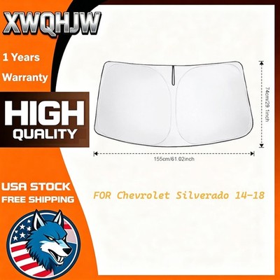 Car Front  Window Windshield Sun Shade Shield UV Block FOR  Silverado 2014-18