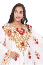 Fancy Wedding Women Georgette SALE Party Eid Kaftan Islamic Abaya Dubai Farasha