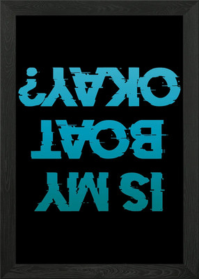 Is My Boat Okay Sailor Fis Gerahmtes Wandbild Poster Leinwanddruck Bild
