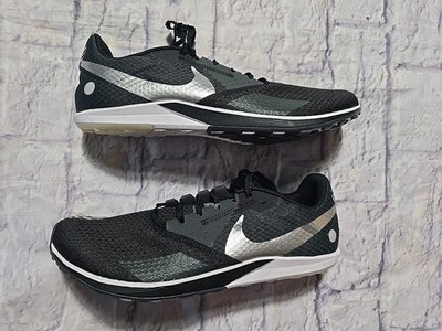 Nike Men's Zoom Rival XC 6 Black White Metallic Silver Running DX7999-001 Sz 9.5