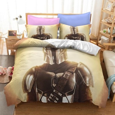 Mandalorian Grogu Bettwäsche Set26 Name hinzufügbar Bettdeckenbezug Kissenbez.80