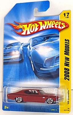 Hot Wheels 2008 New Models #17 '69 Chevelle Mtflk Dark Red w/ 5SPs - Image 1 of 3
