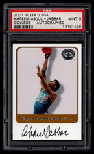 KAREEM ABDUL-JABBAR 2001 FLEER GREATS PSA/DNA AUTOGRAPH BASKETBALL CARD PSA 9