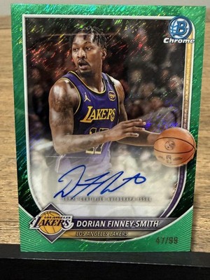 2025-26 Bowman Dorian Finney-Smith Chrome Autographs Green Shimmer Refractor /99