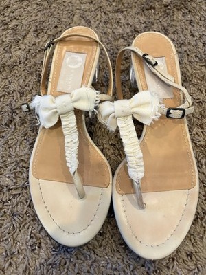 Lanvin Bow Sandals Size 38 Us 7.5-8