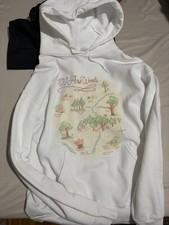 Winnie The Pooh 100 Acre Woods White Hoodie Large 