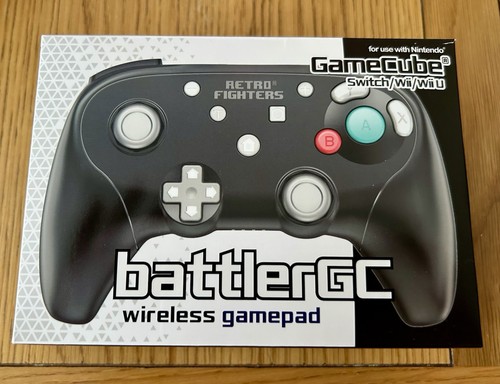 Retro Fighters BattlerGC (GameCube/Switch/PC 2.4G Schwarz Wireless Controller)