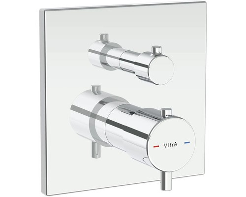 Vitra Unterputz Thermostat Badewanne Flow Square Chrom Ohne UnterputzgrundköRper-image