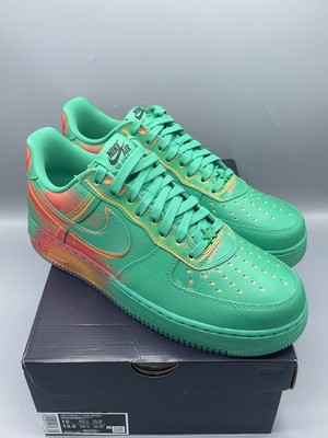 Nike Air Force 1 Low '07 Heatmap Stadium Green Laser Orange EU 46 US 12 Grün Neu