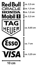 Aufkleber Set Motorsport Sponsoren Sticker Tuning für Auto Motorrad 7 x 10 cm