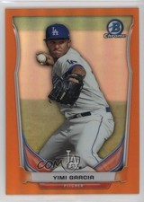 2014 Bowman Chrome Prospect Short Prints Orange Refractor 3/25 Yimi Garcia 15sd