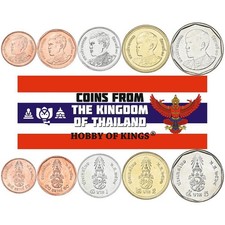 Thailand | 5 Coin Set | 25 50 Satang 1 2 5 Baht | 2018 - 2024