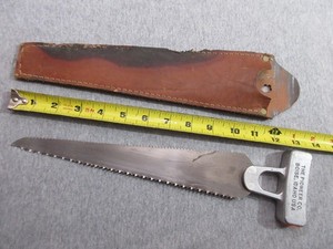 vintage Knapp Sport Saw The Pioneer Co Boise, Idaho USA saw & sheath