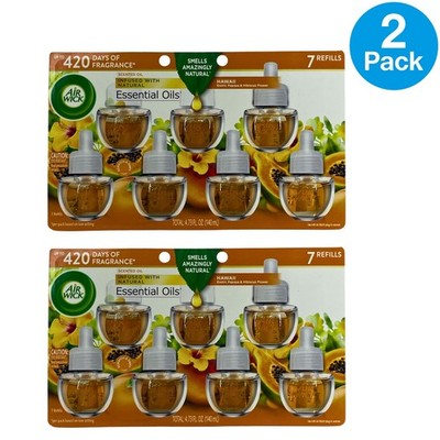 Air Wick Essential Oils Hawaii Refills 4.73 Oz 2 Pack New