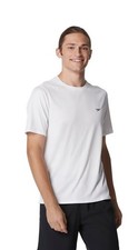 Speedo Men's UV Swim Shirt Graphic Short Sleeve Bright White Small