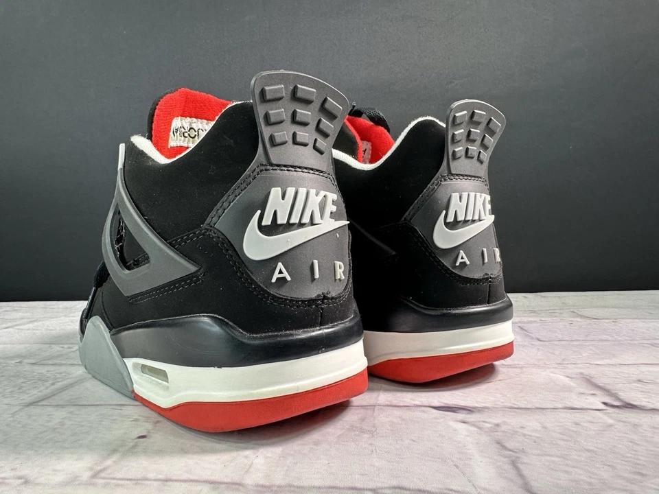 2019 NIKE AIR JORDAN 4 RETRO BRED 308497-089 MENS SIZE 10 - Image 3 of 4