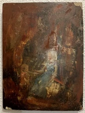 Tableau Peinture Huile Sur Panneau De Bois XVIe