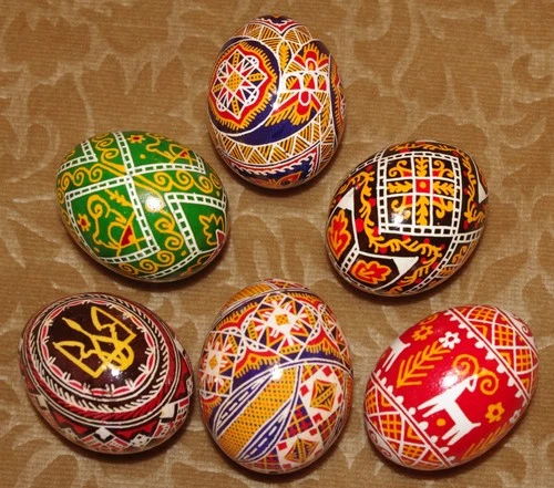 6 Real UKRAINIAN Pysanky Easter EGGS / Pysanka Egg from Ukraine