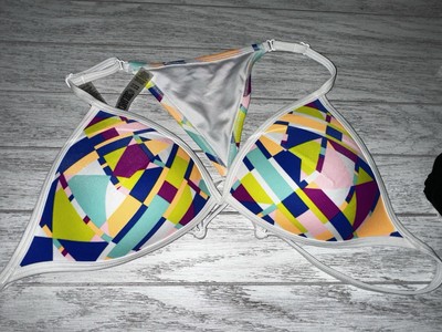 VICTORIA'S SECRET BIKINI TOP SIZE M Geometric Pattern