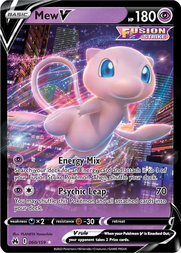 Pokemon Mew V 060/159 SWSH: Crown Zenith NM Ultra Rare