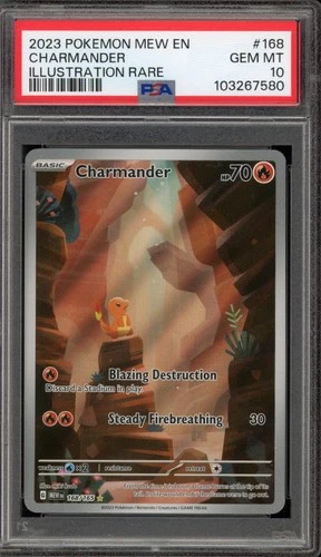 Pokemon Charmander 151 MEW EN Illustration Rare #168 PSA 10 Gem Mint