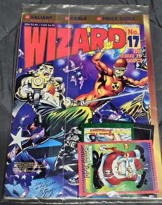Wizard the Guide to Comics #17 Dec 1992 with Trading Cards SEALED & FREEBIE