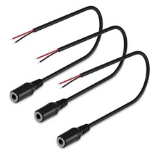 3-Pack 3.5mm Female Jack to Bare Wire Open End TRS 2 Pole Stereo 1/8" 3.5mm J...