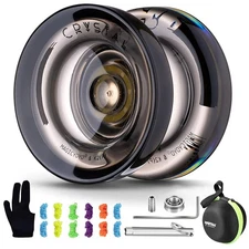 K2 Crystal Black Yoyo Professional, Responsive Yoyo for Kids Beginners with E...