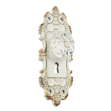 Tripar Decorative Pewter Wall Hook, Vintage Door Knob Style (White)