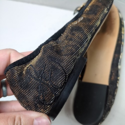 Sam Edelman Shoes Womens 7 Felicia Ballet Flats Metallic Leopard Bow Slip On - Picture 6 of 10