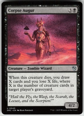 Corpse Augur Commander: Aetherdrift 0040 Uncommon Creature NM MTG