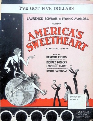 I've Got Five Dollars Sheet Music America's Sweetheart 1931 Musical Rodgers Duet