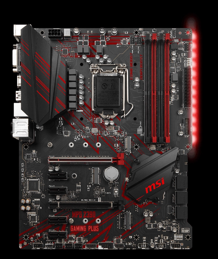 MPG Z390 GAMING PLUS MSI LGA 1151 Intel ATX Motherboard M.2 USB