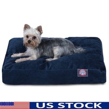 Washable Rectangle Dog Bed Non Slip Comfy Pet Crate Bed Removable Cover New