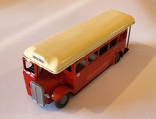 Vintage restored Push & Go tinplate Triang Minic model single decker bus 52M