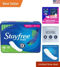 Maxi Super Long Wingless Pads, 48 Count – Ultimate Heavy Absorbency Protection