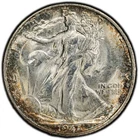 1945-S Walking Liberty Half Dollar PCGS MS 65 Rim Toned Beautiful Eye Appeal