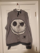 Vintage Nightmare Before Christmas Zip Up Hoodie Adult XXL Gray/Black Disney
