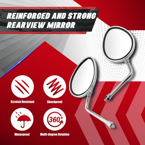 For Indian Chief Vintage Classic 2014-2017 Motorcycle Rear View Mirrors Chrome - Picture 4 of 13