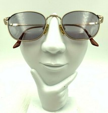 Vintage Brooks Brothers BB110 1024 Gold Metal Oval Sunglasses Italy FRAMES ONLY